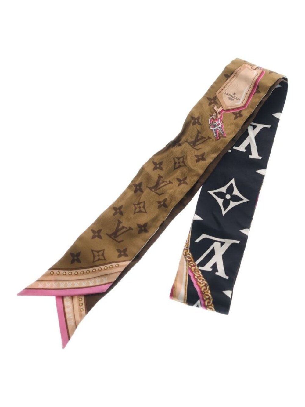 Louis Vuitton Monogram Bandeau BB Ultimate Twilly Scarf Multicolor Silk